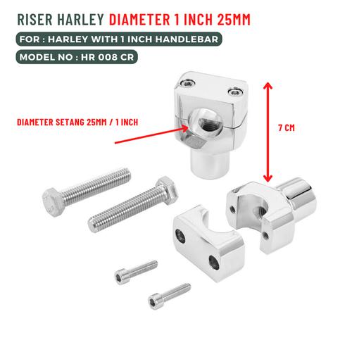 Jual RISER HARLEY DIAMETER CLAMP 1 INCH 25 MM HR 008 CR CHROME - Kota ...