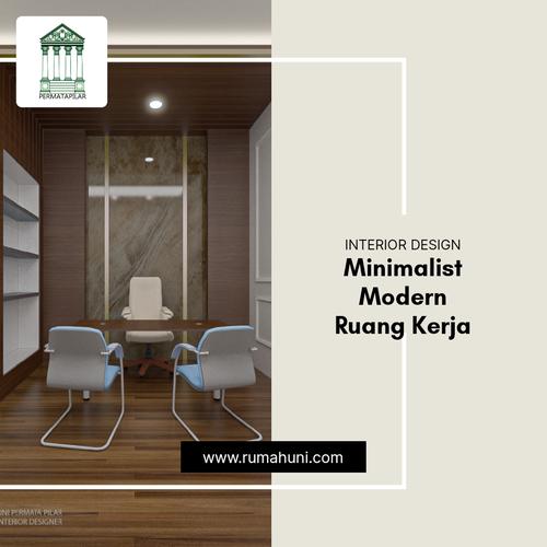 Jual Desain Interior Ruang Kerja Minimalis Modern 3.51 x 2.85 Lengkap ...