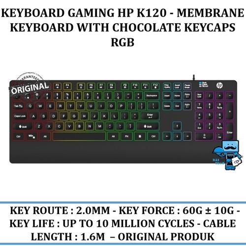 Jual Keyboard Gaming Hp K120 Membrane Keyboard With Chocolate Keycaps