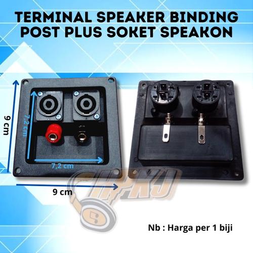 Jual TERMINAL SPEAKER BINDING POST PLUS SOKET SPEAKON Kota
