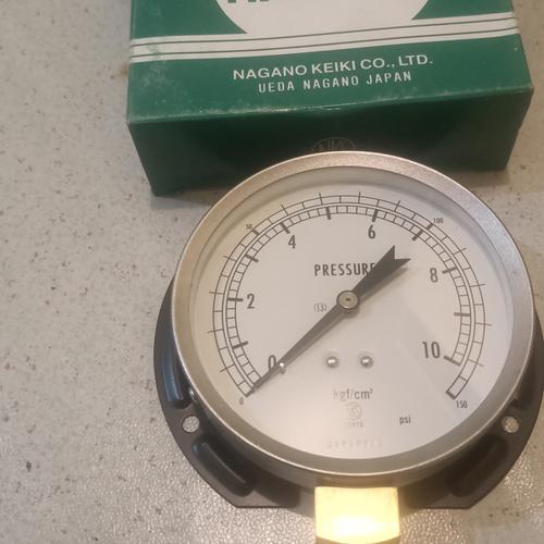 Promo Pressure Gauge Nagano 10 bar /kg nsk drat 1/2" D 4"inch Jakarta