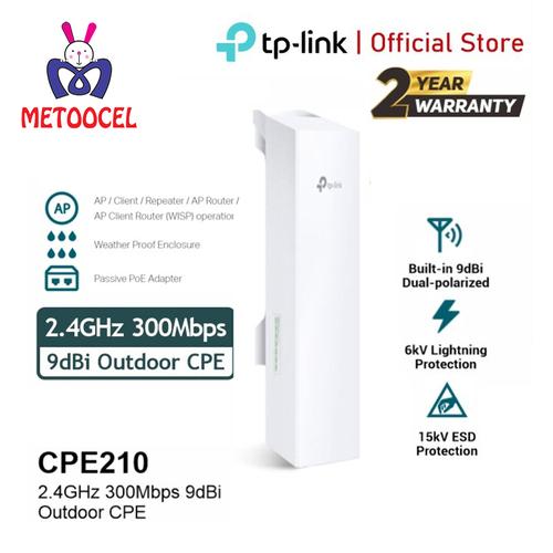 Cpe210 Jual TP-LINK CPE210 2.4GHz 300Mbps 9dBi Outdoor Wifi AP Router Repeater ...