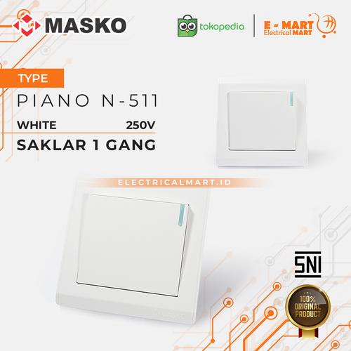 Jual MASKO PIANO Saklar ENGKEL N-511 / Saklar Tunggal Minimalis - Kota ...