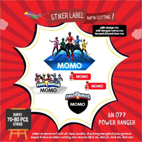 Jual Stiker Label Nama Anak Vinyl Waterproof - Power Ranger - Kab ...