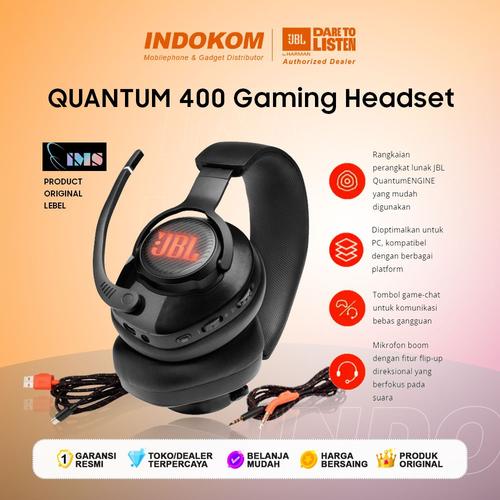 Promo JBL Quantum 400 Wired Over Ear Gaming Headset Original Cicil