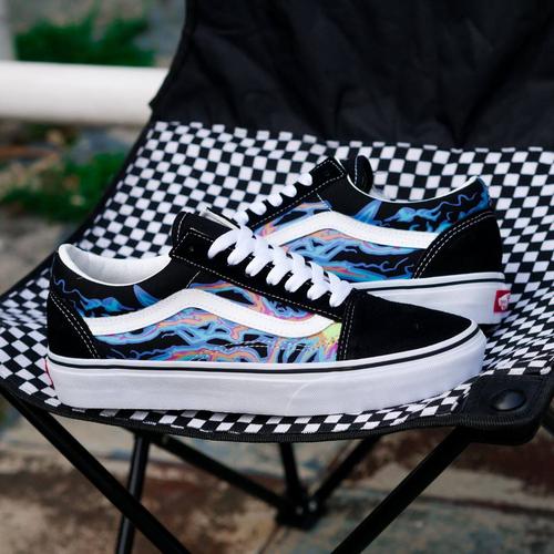 vans old skool electric flame original Biru, 46 di Ac-shoes Tokopedia