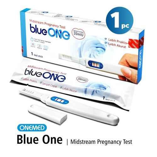 Promo Tes Hamil ONEMED blue one midstream pregnancy test pack - Kota ...