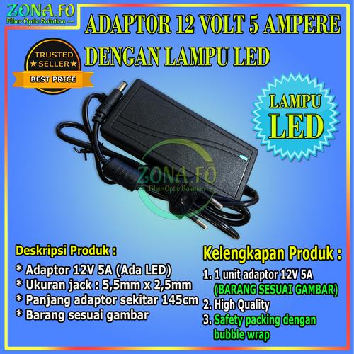 Promo Adaptor 12V 5A Power Supply 12V 5A Switching Adapter CCTV 12V 5A