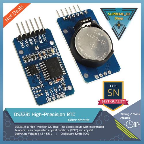 Jual DS3231 Model SN AT24C32 High Precision Modul Waktu RTC Real Time ...