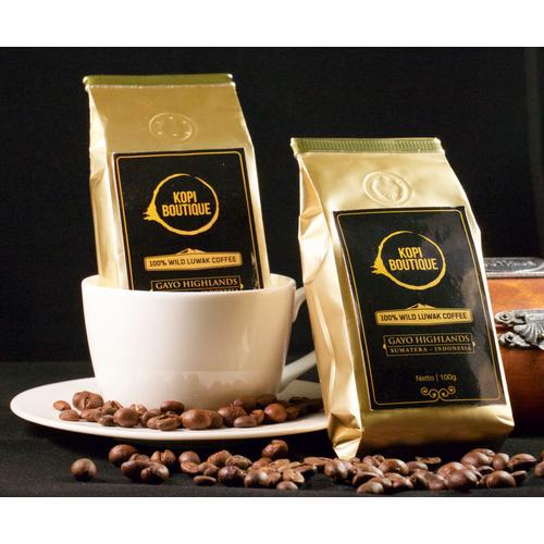 Jual Kopi Luwak Liar Arabica Gayo + Special Box 200 gr - Espresso
