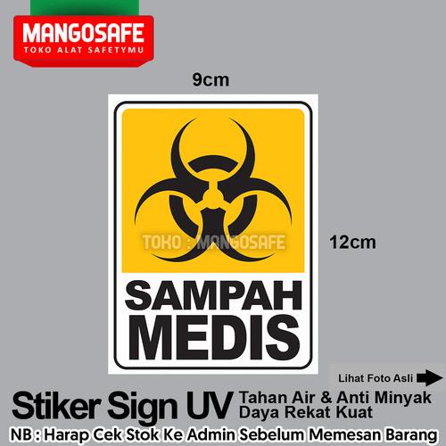 Jual Sticker Sampah Medis Medical Waste 9 x 12 cm Stiker UV Rambu ...