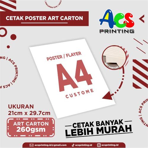 Cetak Roster Custom Jual CETAK POSTER CUSTOME - CETAK FLAYER CUSTOME - AC260gsm - A4 ...