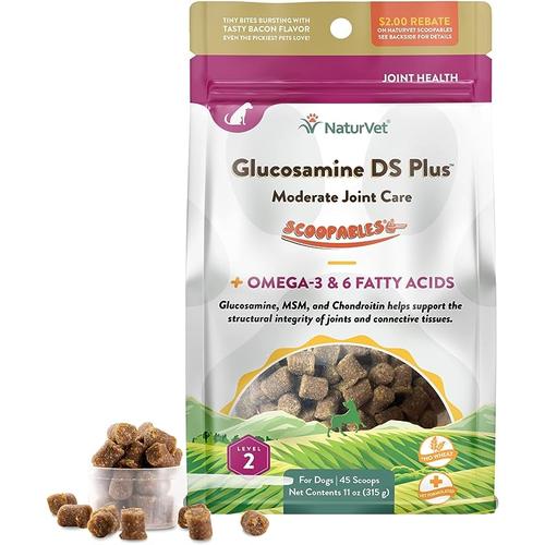 Promo NaturVet Glucosamine DS Plus Level 2 Dog Supplement Vitamin