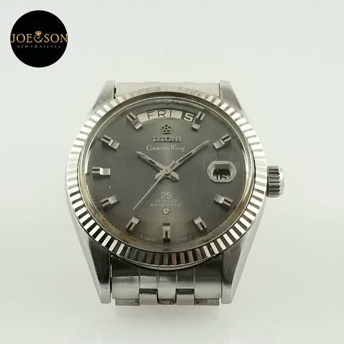 Jual Titoni Cosmo King President day date 14k RIM grey Ghost dial