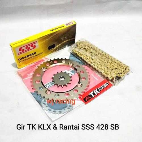 Jual Gear Set TK Racing KLX 150 size 40 45 & Rantai SSS 428SB Kota