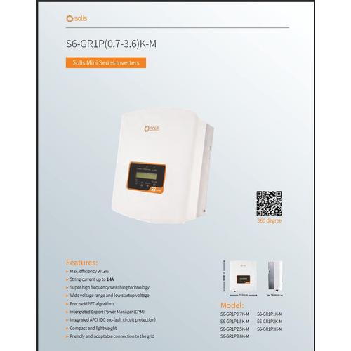 Jual Solis On-Grid Inverter S6-GR1P2.5K-M (TIER 1) - Kota Tangerang