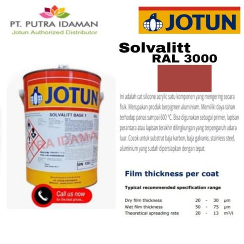 Solvalit Jual JOTUN CAT TAHAN PANAS / SOLVALITT 5 LITER / RAL 3000 - Jakarta ...
