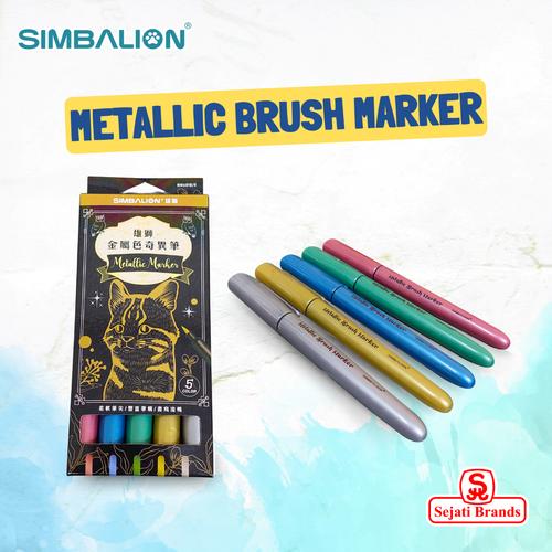 Promo SIMBALION Metallic Brush Marker MM681B Individual pcs