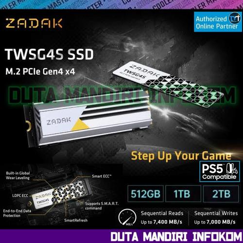 Jual Zadak TWSG4S SSD 1TB 2TB M.2 2280 NVMe PCIe Gen4 x4 with