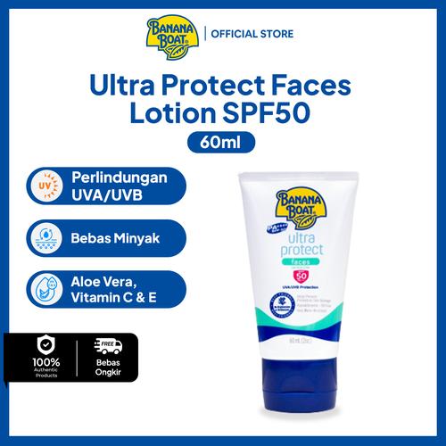 Promo Banana Boat Ultra Protect Sunscreen Faces Lotion SPF 50 60 ml ...