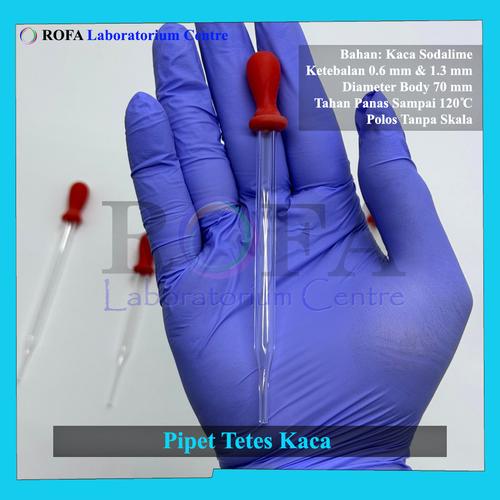 Jual Pipet Tetes Kaca / Dropping Pipette Tipis 8.5 cm Kota Bandung