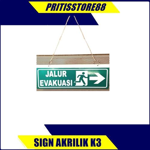 Jual AKRILIK SIGN JALUR EVAKUASI RANTAI 2 MUKA SIGN AKRILIK JALUR ...