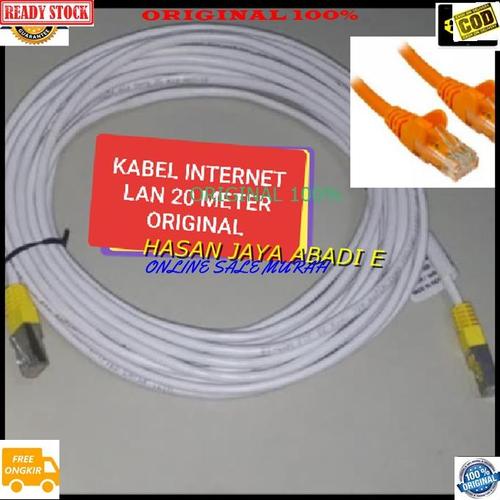 Jual G300 Kabel Lan Rj45 20 Meter Utp Scable Konektor Wifi