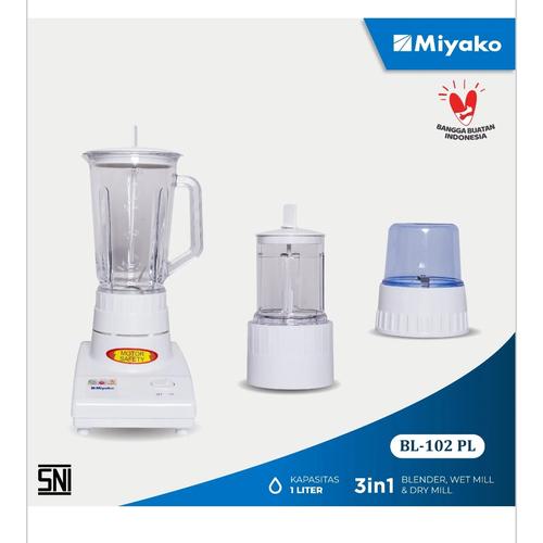 Jual BL-102PL Miyako Blender Plastik 1L 3in1 - Kota Tangerang - Toko