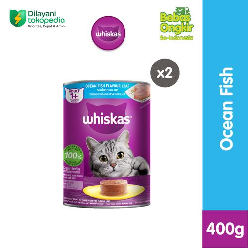 Jual WHISKAS Makanan Kucing Basah can 400 gr isi 2 Ocean Fish
