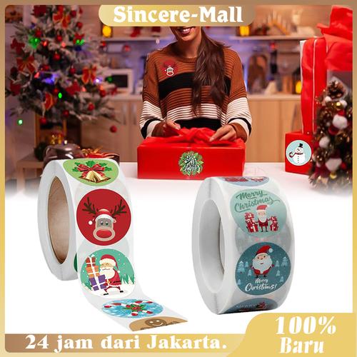 Jual Sticker Natal 500 Lembar Stiker Label Christmas Stiker Toples ...