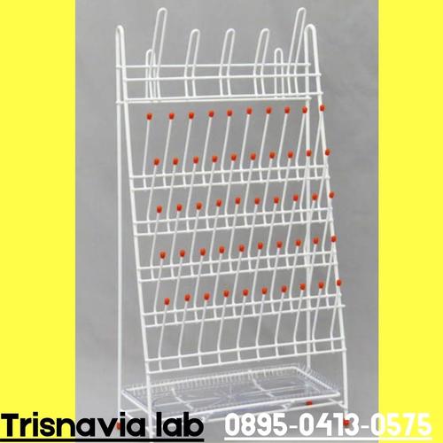 Jual Laboratory Drying / Draining Rack 55 Pegs with Pan BESI - Kab ...