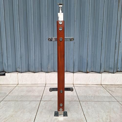 Jual Tiang railing tangga kaca stainless & balkon kaca temperd sus 201 ...