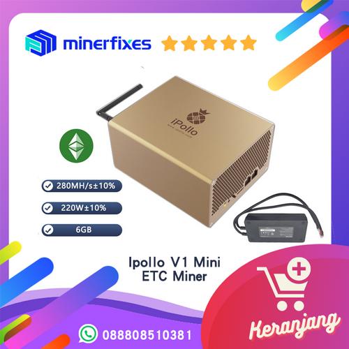 Jual iPollo V1 Mini WIFI ETC Miner 260 280 300 MH/s 220W 6G Miner with ...