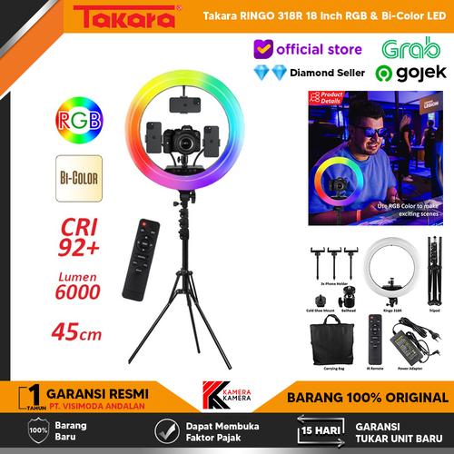 Promo Takara RINGO 318R 18 Inch RGB & Bi-Color LED Ring Light Ringlight ...