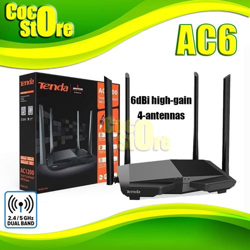 Jual Router Tenda AC6 AC1200 Smart Dual-band WiFi ekstender Gigabit AP ...