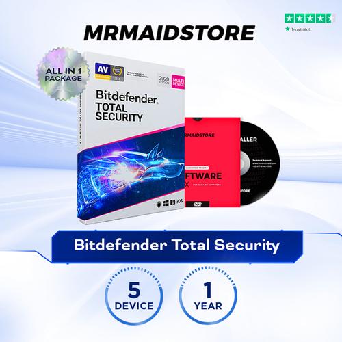  Jual Antivirus Bitdefender Total Security - 5 Device 1 Tahun - Jakarta 