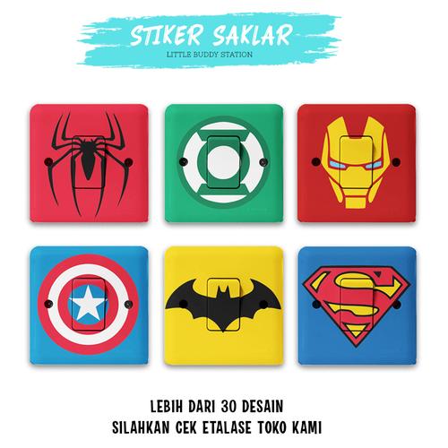 Jual Sticker Stiker Saklar Stop Kontak Lampu Dinding Karakter Superhero ...