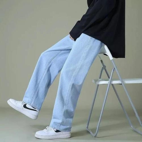 Promo Celana jeans pria baggy pants korean style oversize loose blue ...