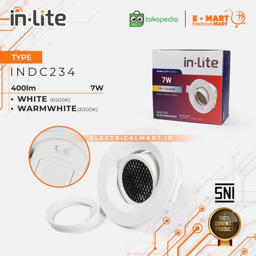 Promo Inlite LED Spotlight 7 W Lampu Downlight Slim INDC234 7Watt 3 ...