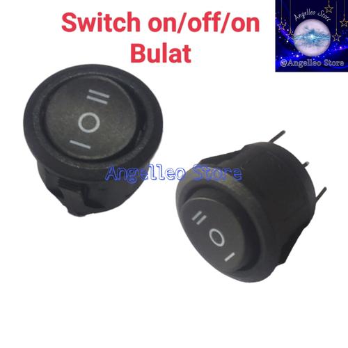 Jual Switch On/Off/On~Saklar On/Off/On~Bulat~Hitam~Besar~3 pin/kaki 3 ...