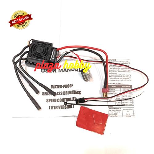 Combo Moteur Brushless HobbyWing 60A 2300KV + ESC Pour Voiture RC 1/10 Type Crawler