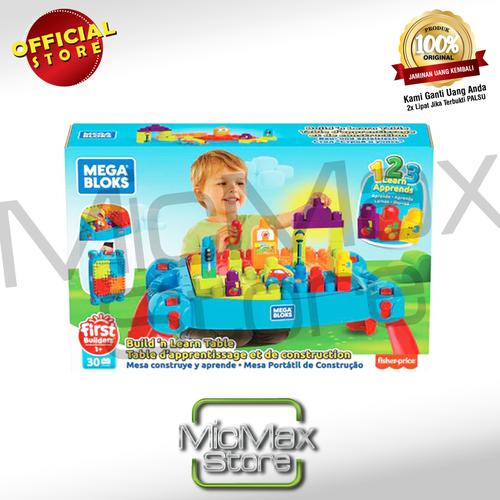 Promo Mega Bloks MEGABLOKS First Build 'n Learn Table 30pcs Classic ...