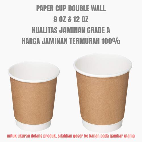 Jual PAPER CUP DOUBLE WALL 8oz 9oz 12oz HARGA TERMURAH KUALITAS TERBAIK ...