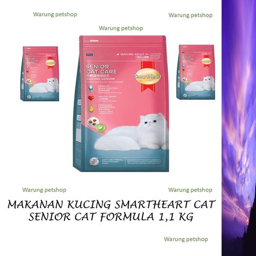 Jual Smartheart Cat Senior Cat Formula 1,1 Kg / Makanan Kering Kucing