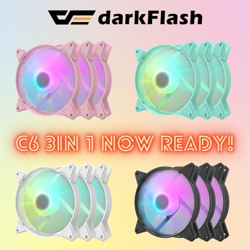 Jual Fan Casing DarkFlash C6 3IN1 ARGB Led 12CM [ 3Fan ] Fan Casing ...