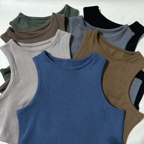 Promo Heather Crop Top Tank top Singlet wanita Grey Jakarta