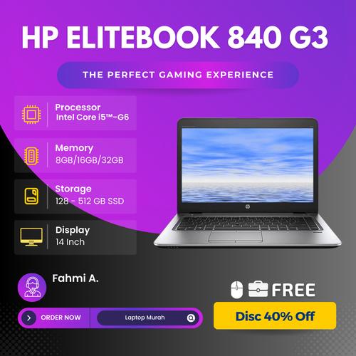 Laptop Hp 840 G3 16gb Ram HP Elitebook 840 G3 Laptop 256 GB Silver