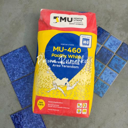 Jual MU460 25kg PoolFix White Mortar Utama Perekat Khusus Kolam Renang ...