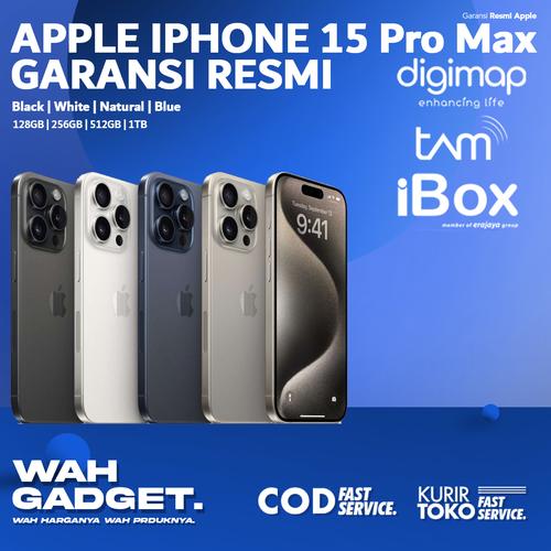 Jual [RESMI] Apple iPhone 15 Pro Max 256GB 512GB 1TB Black White Blue