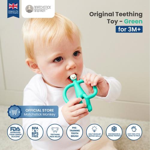 Green Matchstick Monkey Original Teething Toy Teether di Balonku  Babyshop Tokopedia